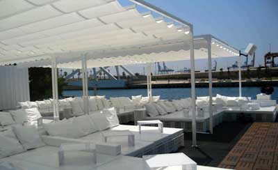 Terraza del Laydown Puerto, en Valencia